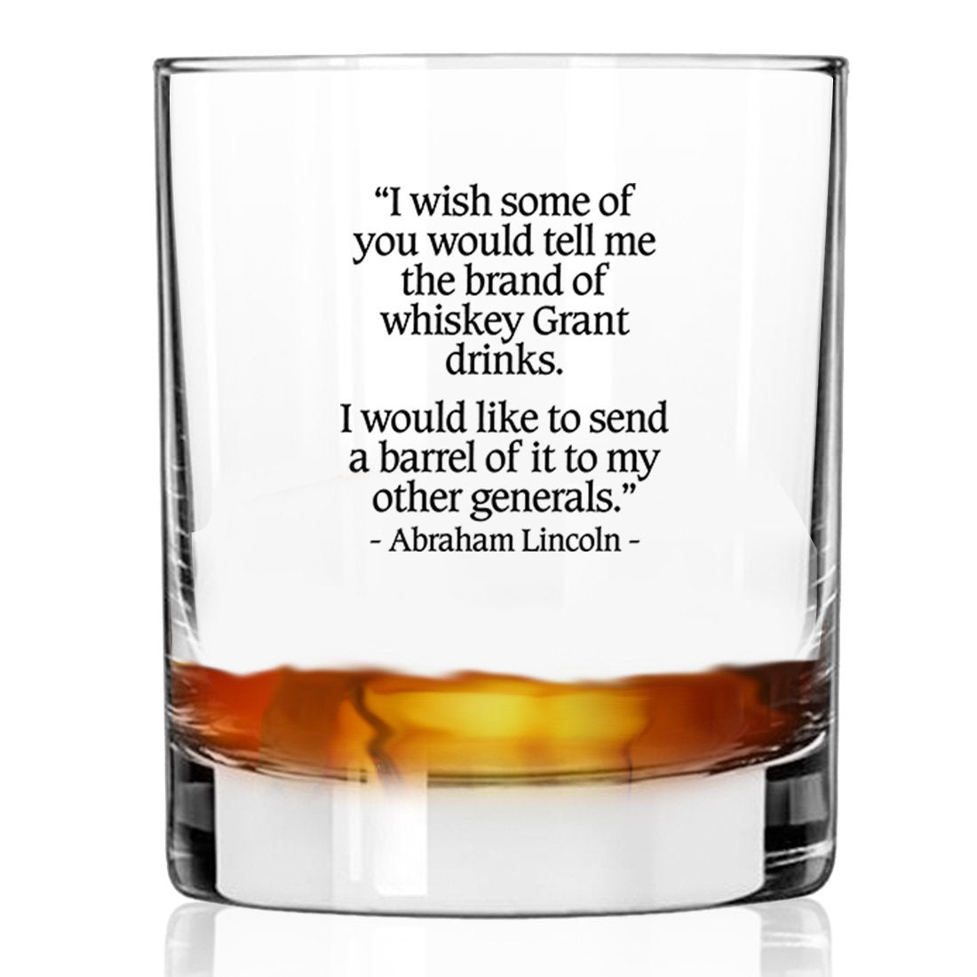 Lincoln Quote Whiskey Glass